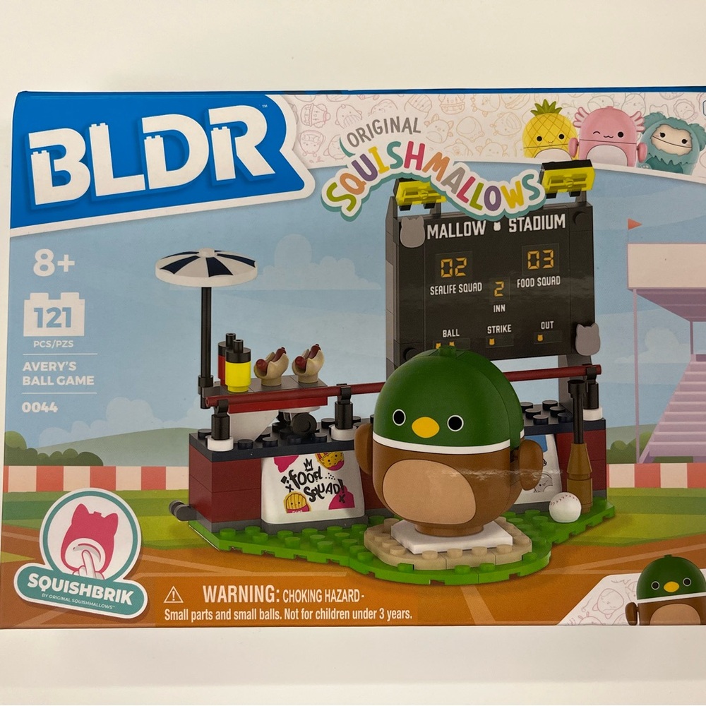 Squishmallows Squishbrik Mallow Stadium Toy Set - Green BLDR